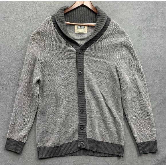 Urban Pipeline Mens Cardigan Authentic American Tradition Gray Grandpacore XXL - Picture 1 of 15